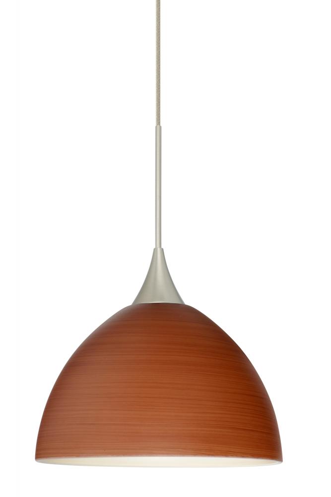 Besa Pendant Brella Satin Nickel Cherry 1x50W Halogen