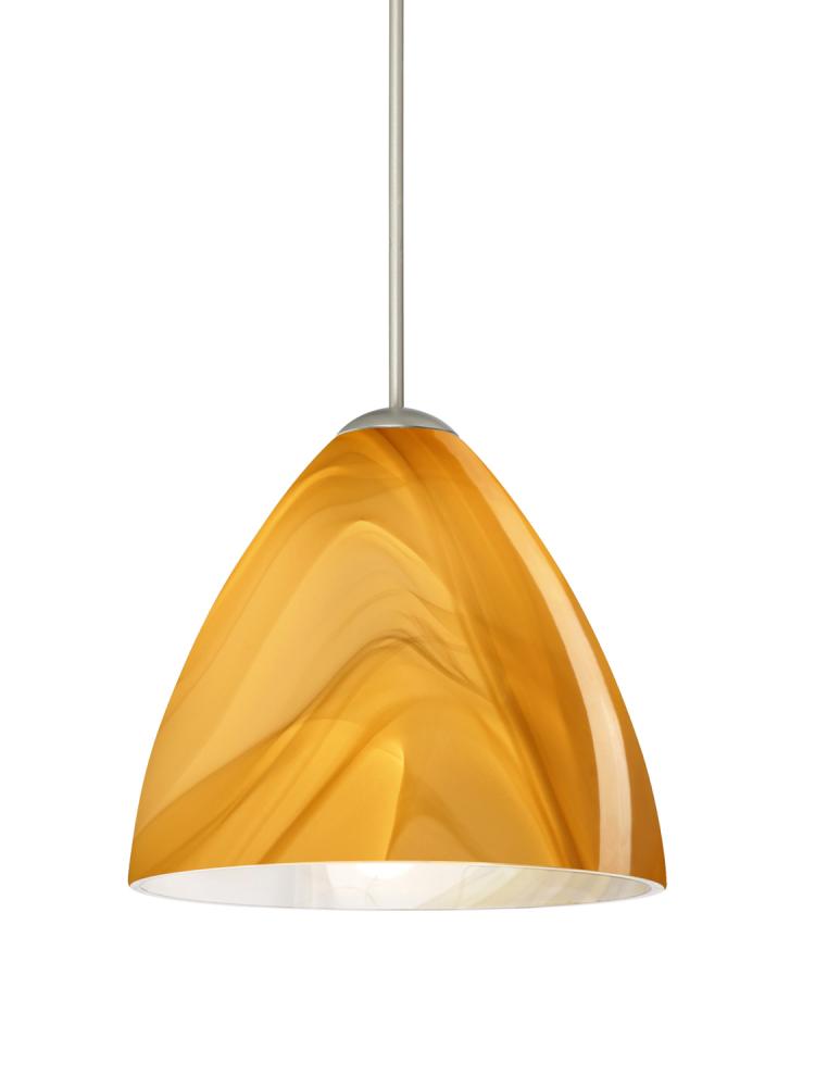 Besa Pendant Mia Satin Nickel Honey 1x50W Halogen