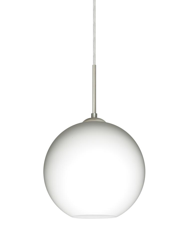 Besa Coco 8 Pendant For Multiport Canopy, Opal Matte, Satin Nickel Finish, 1x60W Medi