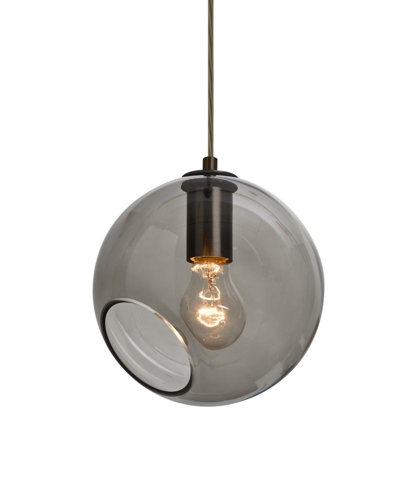 Besa, Maestro 8 Cord Pendant for Mulitport Canopy, Smoke, Bronze Finish, 1x60W Medium