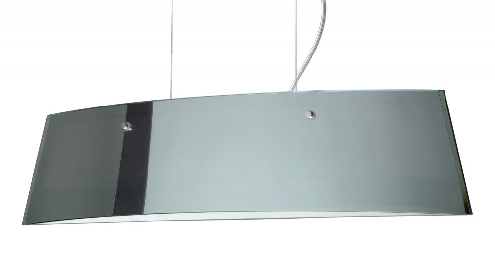 Besa Pendant Silhouette 28 Satin Nickel Mirror/Frost 3x40W G9