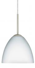 Besa Lighting 1BC-757207-MED-SN - Besa Sasha Pendant Satin Nickel Opal Matte 1x50W B10 Med