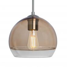 Besa Lighting 1JC-ALLY8SM-EDIL-SN - Besa, Ally 8 Cord Pendant, Smoke/Clear, Satin Nickel Finish, 1x5W LED Filament