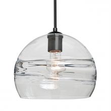 Besa Lighting 1JC-SPIR10CL-BK - Besa Spirit 10 Pendant, Clear, Black Finish, 1x60W MAX E26 Base