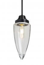 Besa Lighting 1JC-SULUCL-EDIL-BK - Besa, Sulu Cord Pendant, Clear Bubble, Black Finish, 1x4W LED Filament