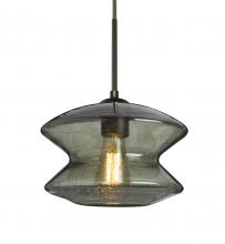 Besa Lighting 1JC-ZENMS-EDIL-BR - Besa, Zen Cord Pendant, Moss Bubble, Bronze Finish, 1x8W LED Filament