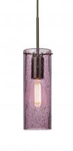 Besa Lighting 1JT-JUNI10PL-EDIL-BR - Besa, Juni 10 Cord Pendant, Plum Bubble, Bronze, 1x4W LED Filament