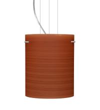 Besa Lighting 1KG-4006CH-SN - Besa Pendant Tamburo 8 Satin Nickel Cherry 1x100W Medium Base