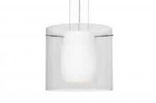 Besa Lighting 1KG-C18407-SN - Besa Pendant Pahu 12 Satin Nickel Clear 1x100W Medium Base