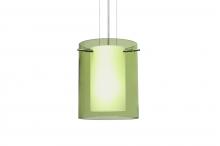 Besa Lighting 1KG-L00607-LED-SN - Besa Pahu 8 LED Pendant 1Kg Transparent Olive/Opal Satin Nickel 1x11W LED