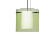 Besa Lighting 1KG-L18407-BR - Besa Pendant Pahu 12 Bronze Transparent Olive 1x100W Medium Base