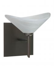 Besa Lighting 1SW-191352-LED-BR-SQ - Besa Wall With SQ Canopy Hoppi Bronze Marble 1x3W LED