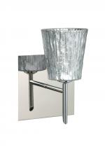 Besa Lighting 1SW-5125SF-CR-SQ - Besa Wall With SQ Canopy Nico 4 Chrome Stone Silver Foil 1x40W G9