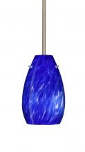 Besa Lighting 1TT-412686-SN - Besa Pera 9 Stem Pendant Satin Nickel Blue Cloud 1x100W Medium Base