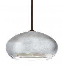 Besa Lighting 1TT-4345SF-BR - Besa Brio 14 Stem Pendant Bronze Silver Foil 1x75W Medium Base