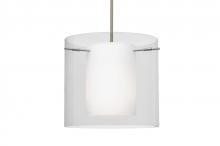 Besa Lighting 1TT-C18407-LED-SN - Besa Pahu 12 LED Pendant 1Tt Clear Satin Nickel 1x11W LED