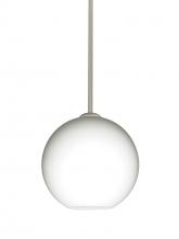 Besa Lighting 1TT-COCO807-LED-SN - Besa Coco 8 Stem Pendant, Opal Matte, Satin Nickel Finish, 1x9W LED