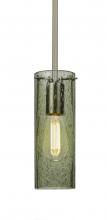 Besa Lighting 1TT-JUNI10MS-EDIL-SN - Besa, Juni 10 Stem Pendant, Moss Bubble, Satin Nickel, 1x4W LED Filament