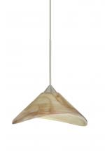 Besa Lighting 1XC-191383-SN - Besa Pendant Hoppi Satin Nickel Mocha 1x50W Halogen