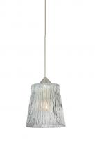 Besa Lighting 1XC-512500-SN - Besa Pendant Nico 4 Satin Nickel Clear Stone 1x35W Halogen