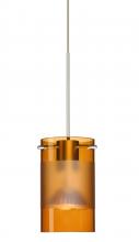 Besa Lighting 1XC-6524EG-SN - Besa Pendant Scope Satin Nickel Armagnac/Frost 1x50W Halogen Mr16