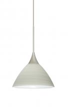 Besa Lighting 1XT-1743KR-LED-SN - Besa Pendant Domi Satin Nickel Chalk 1x6W LED