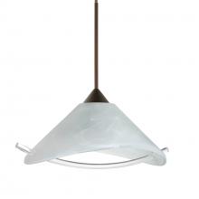 Besa Lighting 1XT-181304-BR - Besa Pendant Hoppi Bronze Marble/Clear 1x50W Halogen