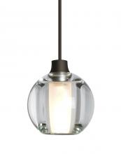 Besa Lighting 1XT-BOCA5CL-LED-BR - Besa, Boca 5 Cord Pendant, Clear, Bronze Finish, 1x3W LED