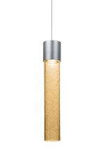 Besa Lighting 1XT-WAND12GD-LED-SN - Besa, Wanda 12 Cord Pendant, Gold Bubble, Satin Nickel Finish, 1x3W LED