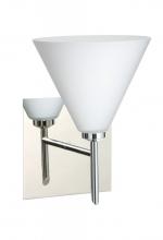 Besa Lighting 1SW-512107-CR-SQ - Besa Wall With Sq Canopy Kani Chrome Opal Matte 1x40W G9