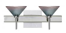 Besa Lighting 2SW-117691-LED-CR-SQ - Besa Wall With SQ Canopy Kona Chrome Bi-Color 2x5W LED