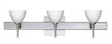 Besa Lighting 3SW-185807-CR-SQ - Besa Divi Wall With SQ Canopy 3SW Opal Matte Chrome 3x40W G9