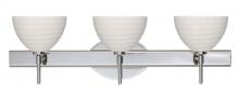 Besa Lighting 3SW-4679KR-LED-CR - Besa Wall Brella Chrome Chalk 3x5W LED