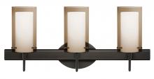 Besa Lighting 3SW-S44007-BR - Besa Pahu 4 Wall 3SW Transparent Smoke/Opal Bronze 3x40W G9