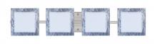 Besa Lighting 4WS-7735SF-LED-SN - Besa Wall Alex Satin Nickel Opal/Silver Foil 4x5W LED