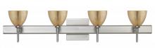 Besa Lighting 4SW-1758GF-SN-SQ - Besa Divi Wall With SQ Canopy 4SW Gold Foil Satin Nickel 4x40W G9