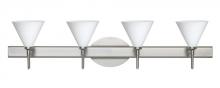 Besa Lighting 4SW-512107-SN - Besa Wall Kani Satin Nickel Opal Matte 4x40W G9