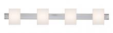 Besa Lighting 4SW-TITO07-CR - Besa, Tito Vanity, Opal Matte, Chrome Finish, 4x40W Halogen