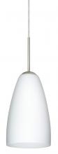 Besa Lighting J-151107-LED-SN - Besa Riva 9 LED Pendant J Opal Matte Satin Nickel 1x9W LED