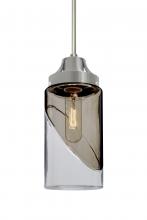 Besa Lighting J-BLINKSM-SN - Besa, Blink Cord Pendant For Multiport Canopy, Trans. Smoke/Clear, Satin Nickel Finis