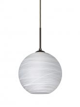 Besa Lighting J-COCO860-BR - Besa Coco 8 Pendant For Multiport Canopy, Cocoon, Bronze Finish, 1x60W Medium Base