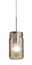 Besa Lighting J-MILO4SM-SN - Besa Pendant For Multiport Canopy Milo 4 Satin Nickel Smoke 1x40W Medium Base A15