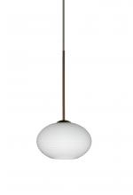 Besa Lighting RXP-561207-BR - Besa Pendant Lasso Bronze Opal Matte 1x50W Halogen