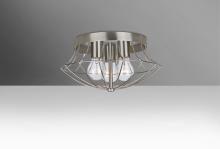 Besa Lighting SPEZZA13C-SN - Besa Ceiling Spezza 13 Satin Nickel 3x100W Medium Base