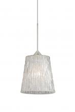 Besa Lighting X-5125GL-LED-SN - Besa Pendant For Multiport Canopy Nico 4 Satin Nickel Stone Glitter 1x5W LED