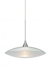 Besa Lighting XP-6294CL-SN - Besa Pendant Spazio Satin Nickel Clear/Frost 1x50W Halogen