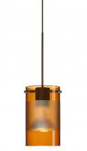 Besa Lighting XP-6524EG-LED-BR - Besa Pendant Scope Bronze Armagnac/Frost 1x5W LED