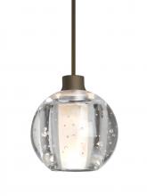 Besa Lighting XP-BOCA5BB-LED-BR - Besa, Boca 5 Cord Pendant, Clear Bubble, Bronze Finish, 1x3W LED