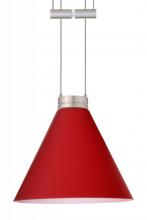 Besa Lighting 1XA-5121RM-SN - Besa Pendant Kani Satin Nickel Ruby Matte 1x50W Halogen