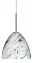 Besa Lighting 1BC-7572MG-HAL-SN - Besa Sasha Pendant Satin Nickel Marble Grigio 1x40W Halogen